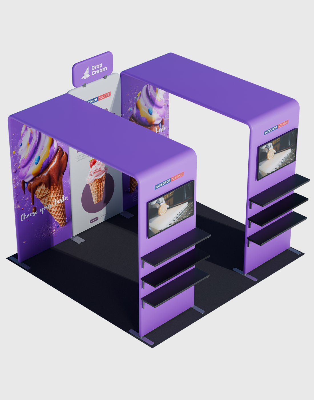 Portable Exhibit Display 10ft x 10ft - Model 35
