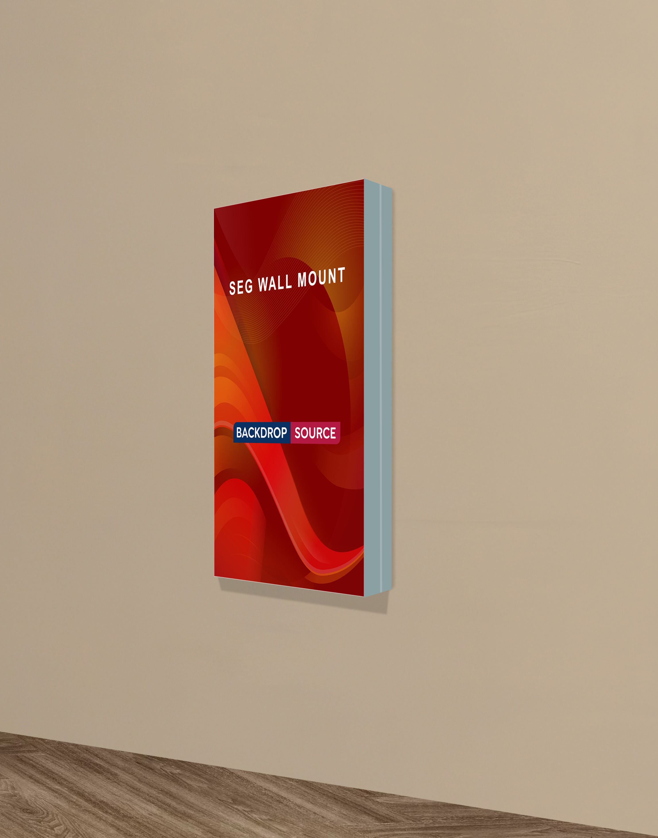 Wall-Mounted SEG Fabric display - 4" Depth