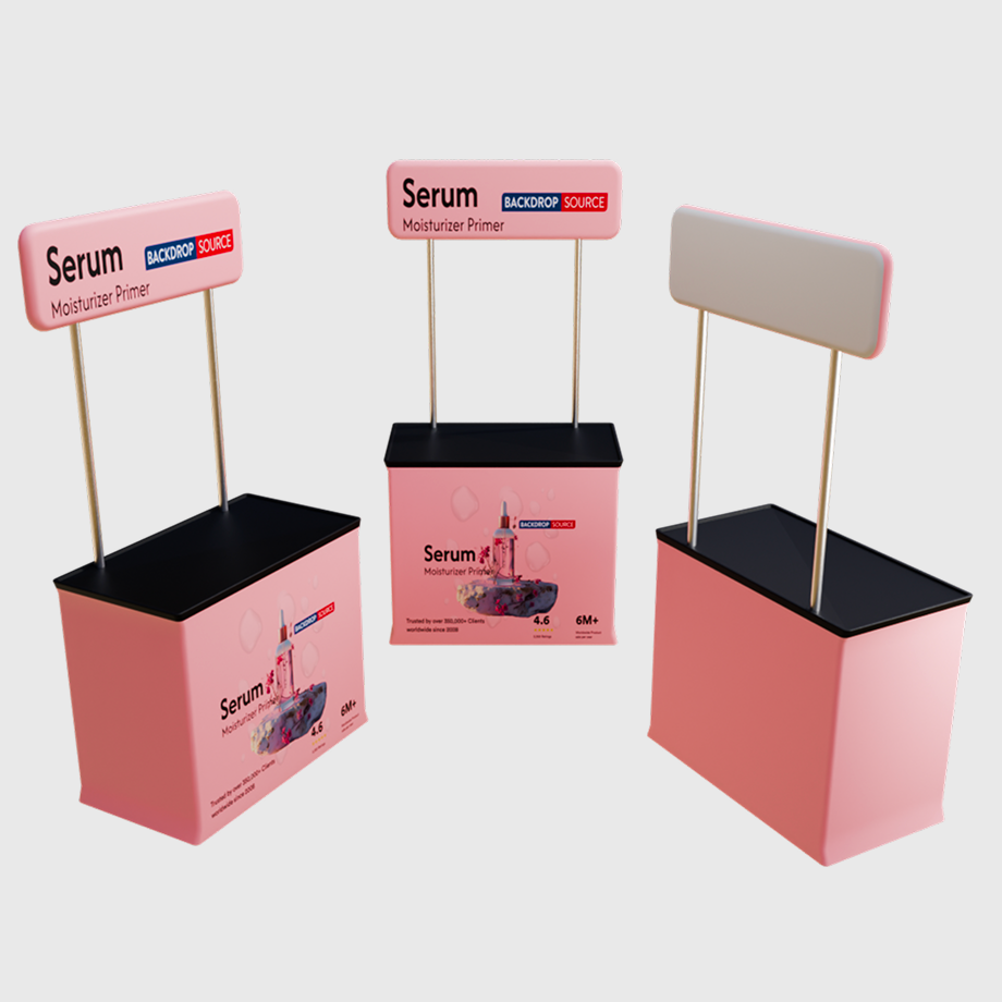 Convertible Fabric Podium Case with Header Display