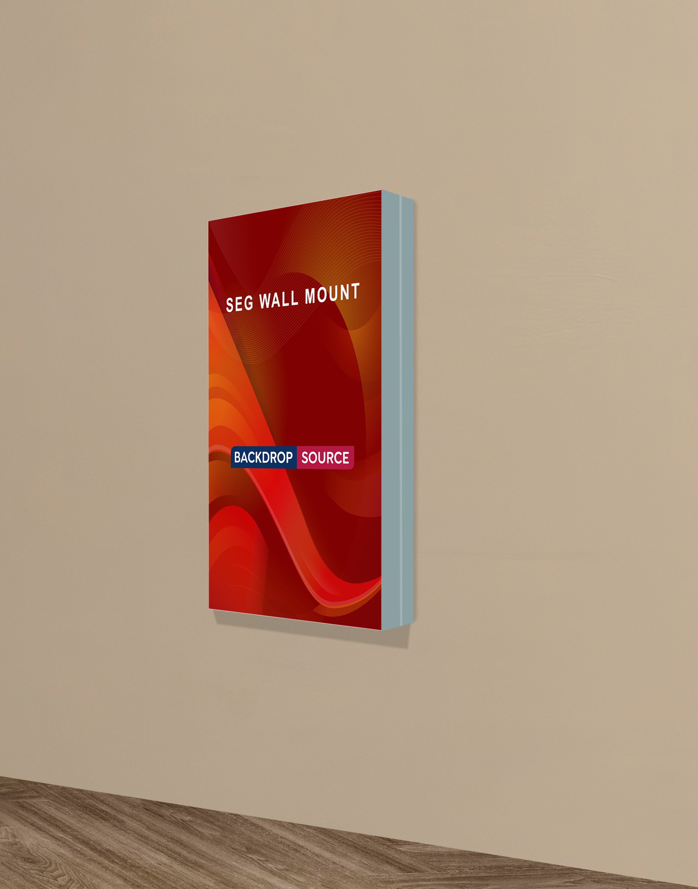 Wall-Mounted SEG Fabric display - 4" Depth