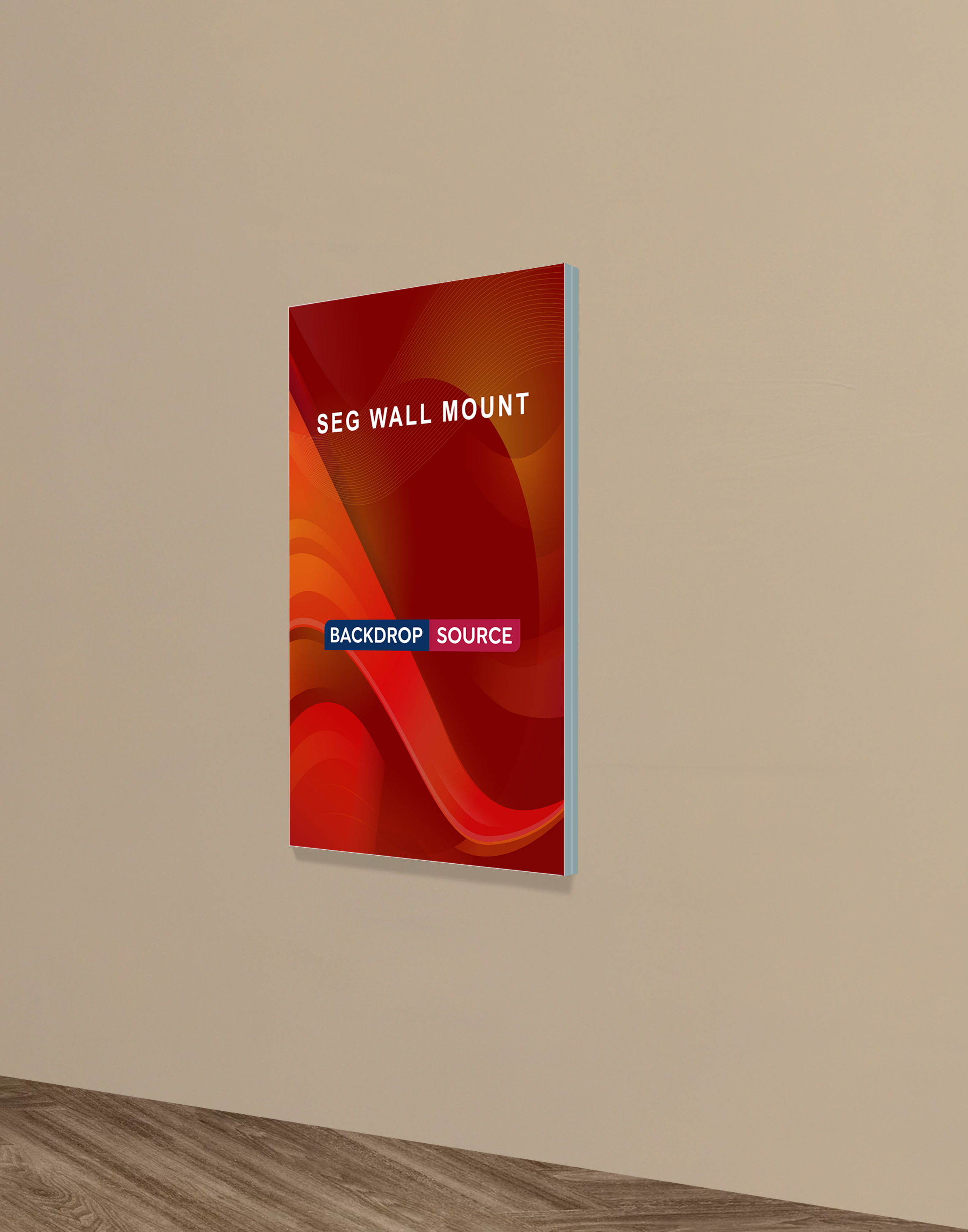 Wall-Mounted SEG Fabric display - 0.8" Depth