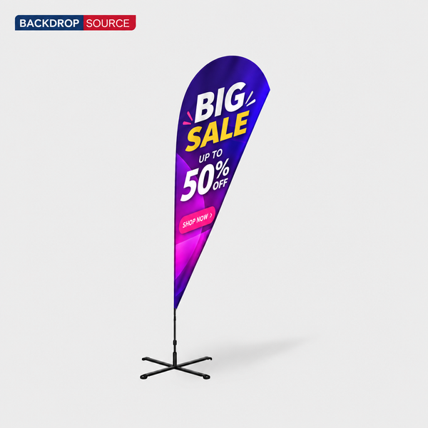 Duplex Printing Teardrop Advertising Flag