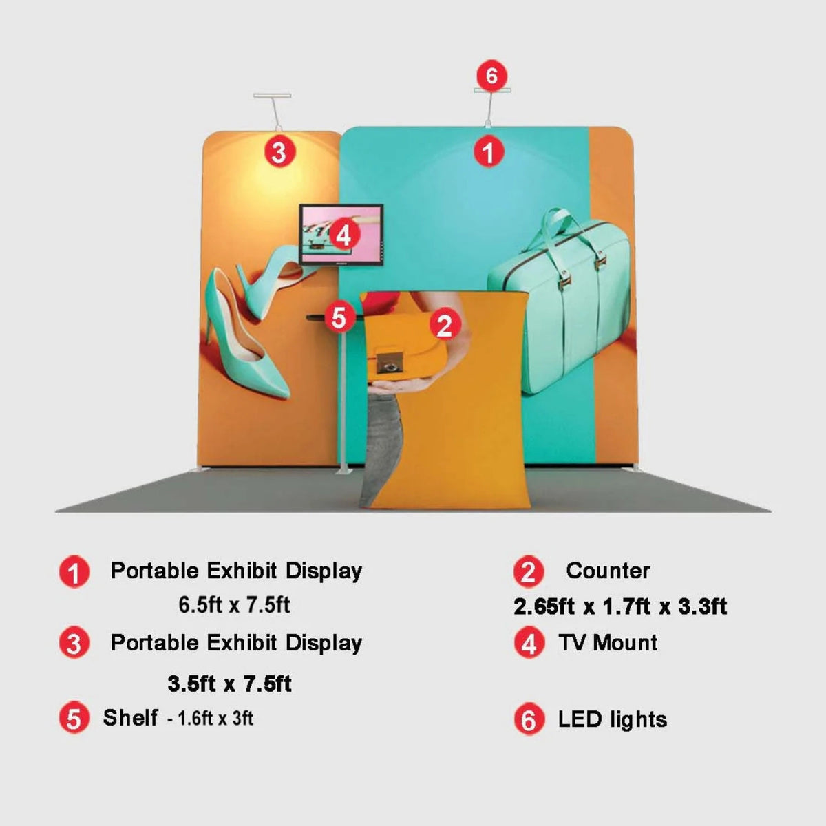 Portable Exhibit Display 10ft x 10ft - Model 1