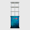 Rectangular Fabric Display Counter with Acrylic Triple Shelves
