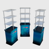 Rectangular Fabric Display Counter with Acrylic Triple Shelves