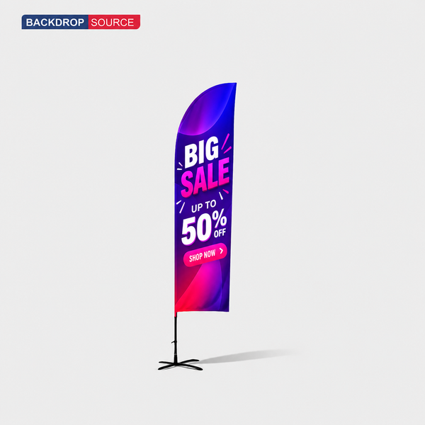 Straight Feather Flag with Uni-Fit Pole