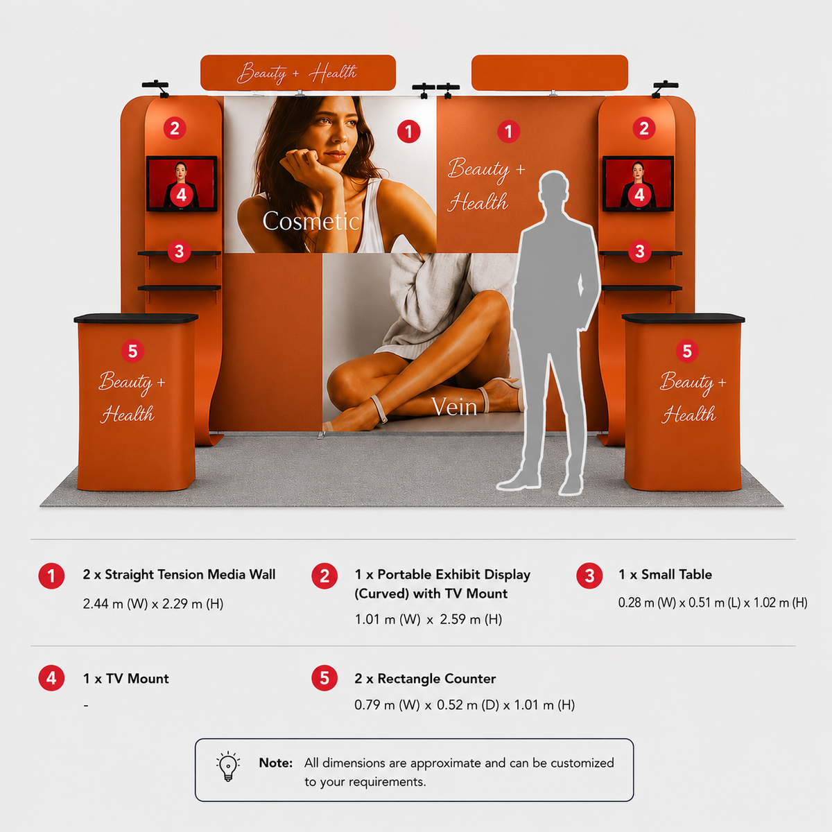 Portable Exhibit Display 10ft x 20ft - Model 16