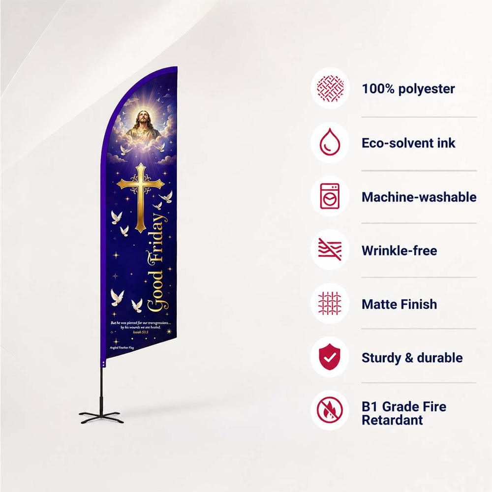 Church Angled Feather Flag