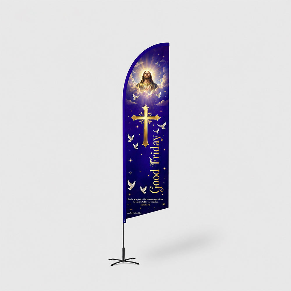 Church Angled Feather Flag