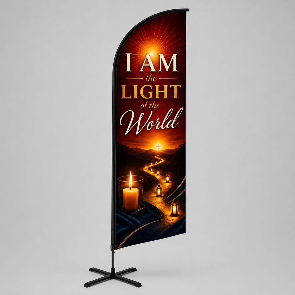 Church Angled Feather Flag