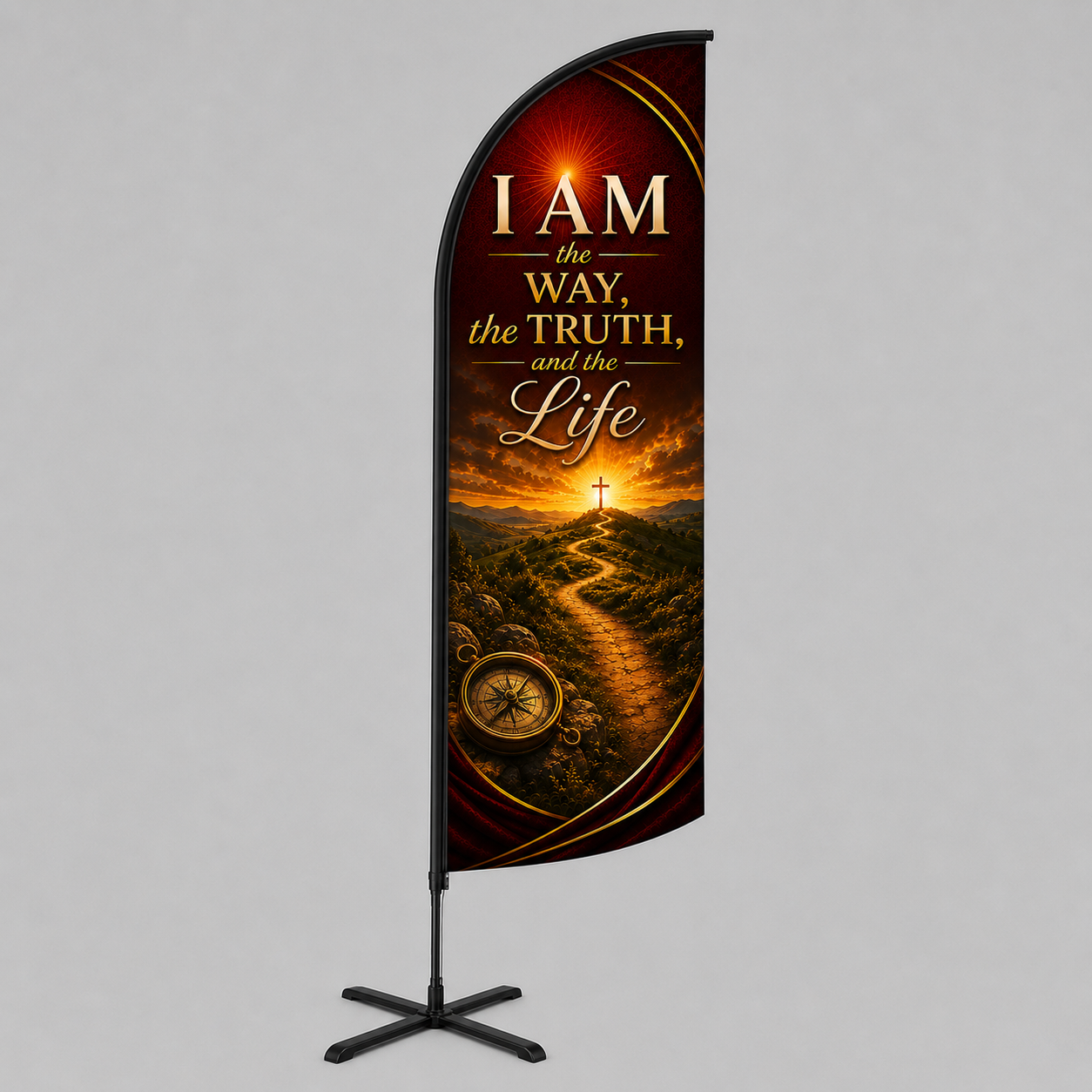 Church Angled Feather Flag