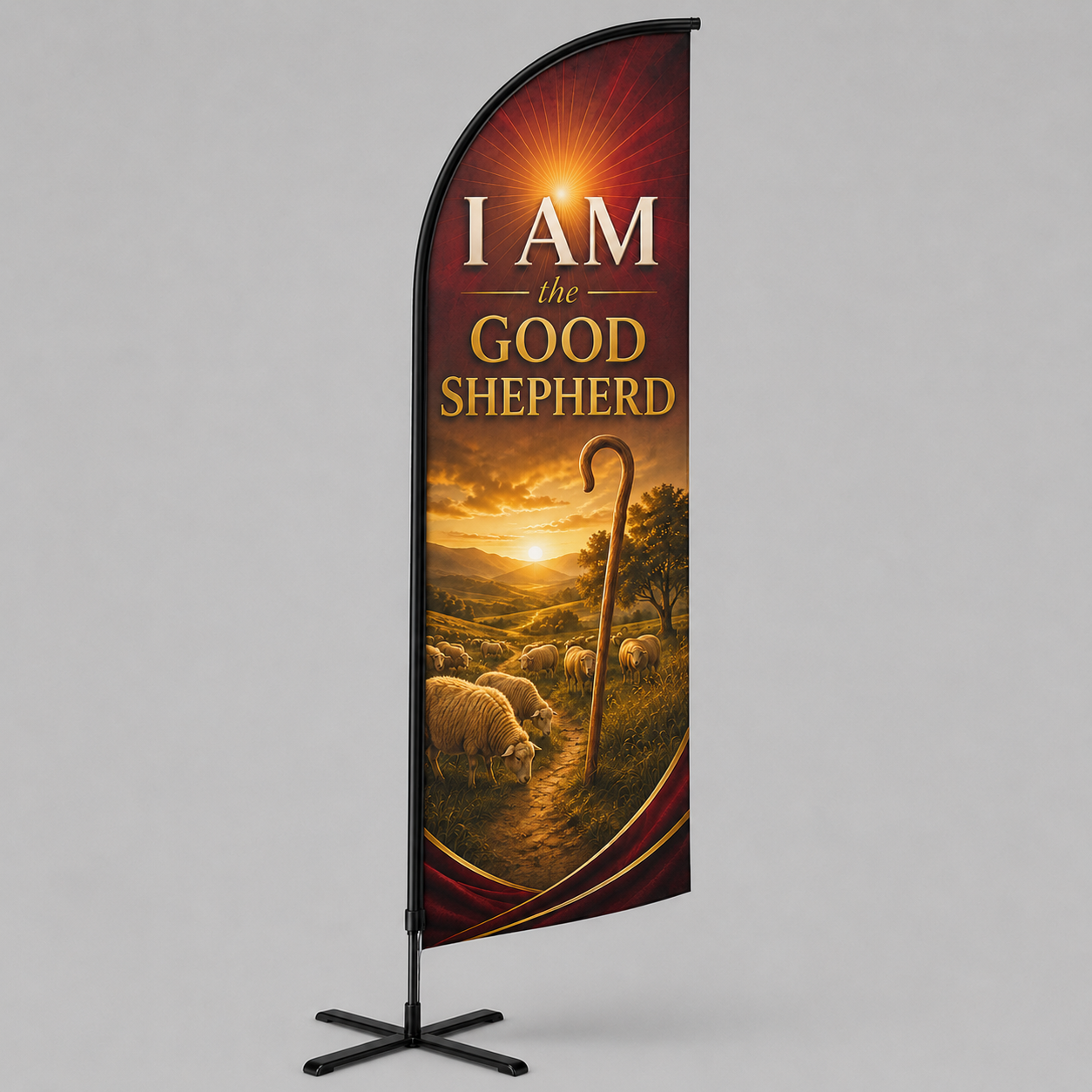 Church Angled Feather Flag