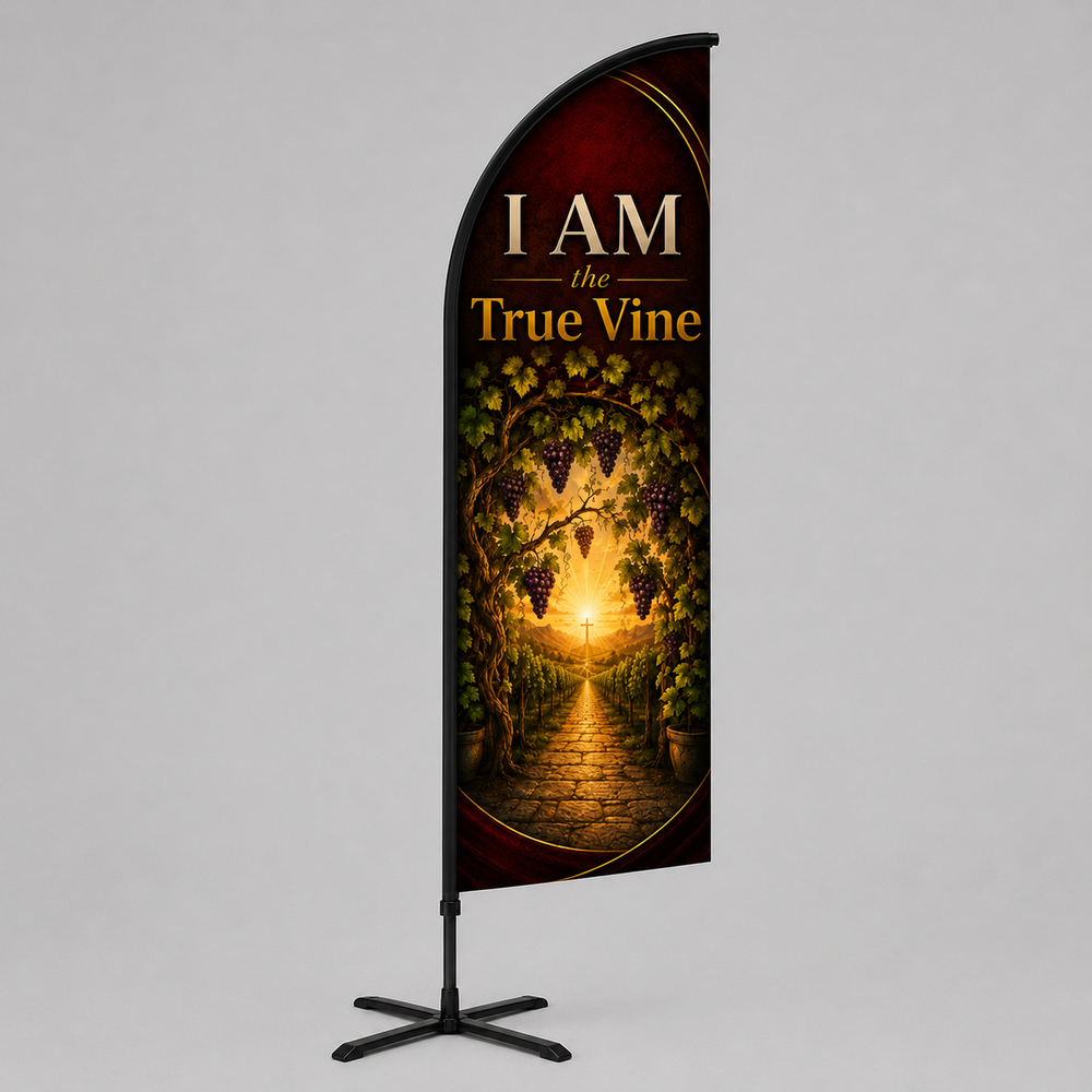 Church Angled Feather Flag