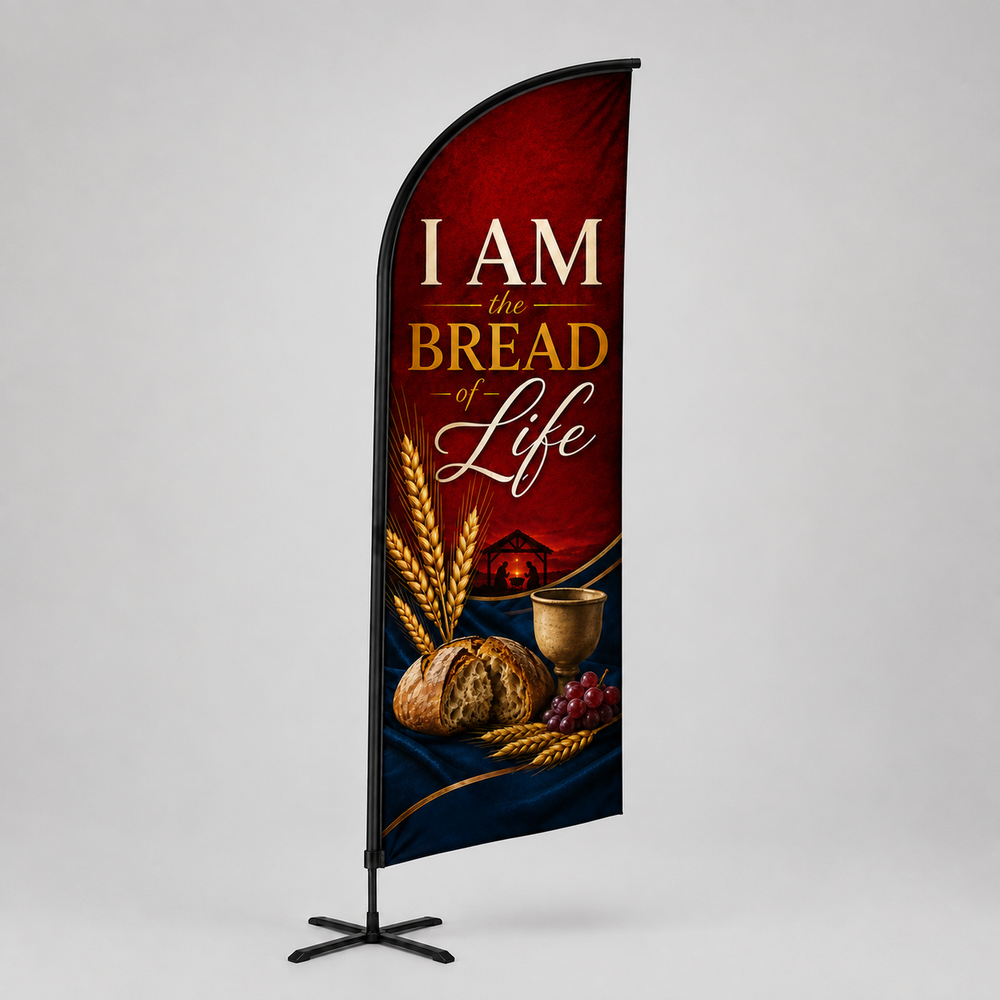 Church Angled Feather Flag