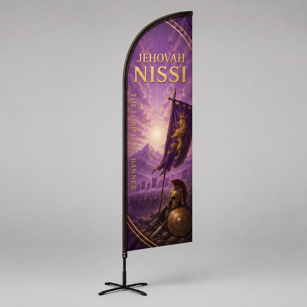 Church Angled Feather Flag