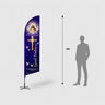 Church Angled Feather Flag