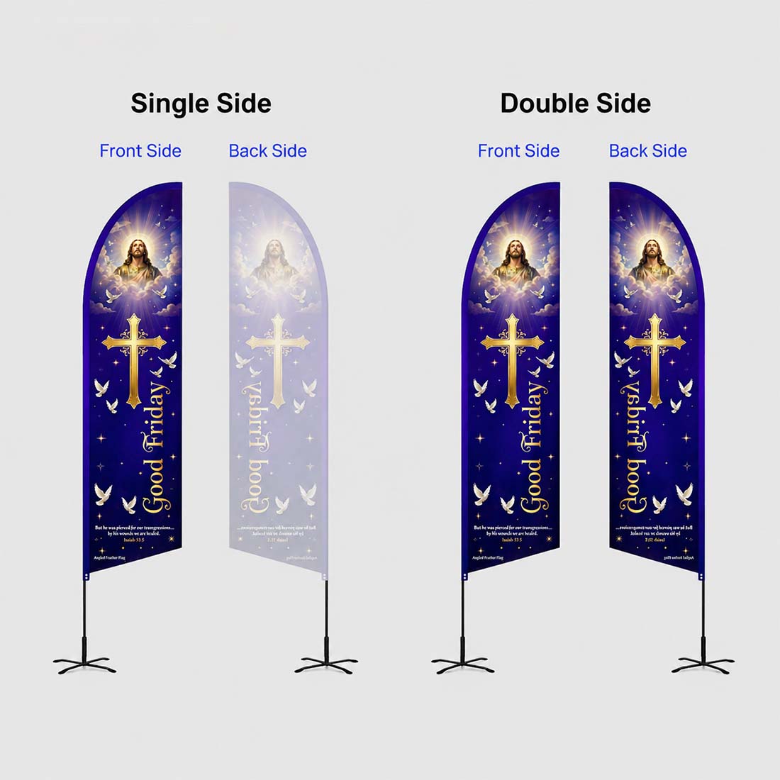 Church Angled Feather Flag