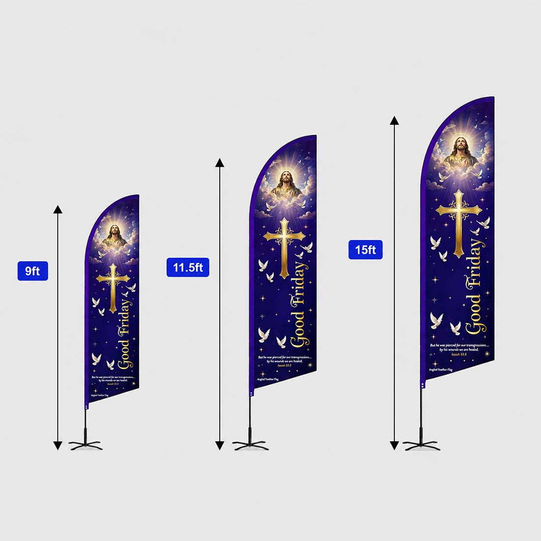 Church Angled Feather Flag