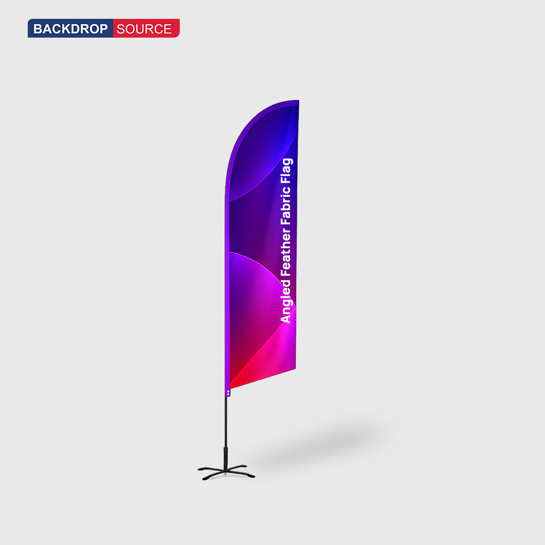 Bandera de plumas en ángulo