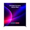 Portable Straight Fabric Media Wall – Square Corners