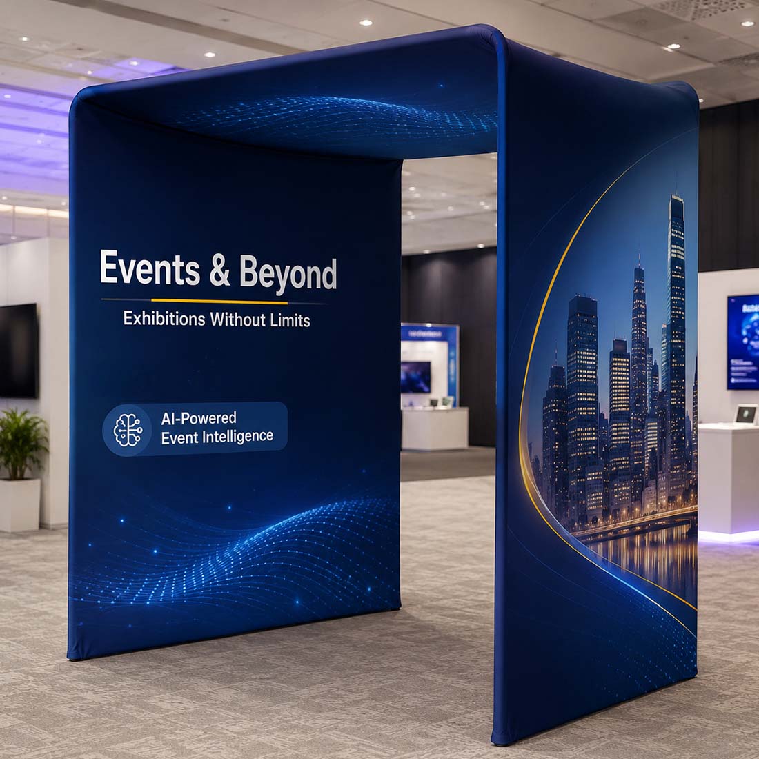 Entrance Arc Display Media Wall for Exhibition Booth