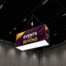 Banner colgante rectangular retroiluminado
