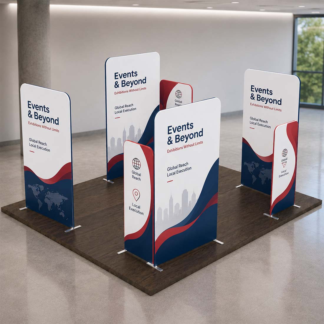Magnetic Fabric Booth Display - Model 4 (20 x 20ft)