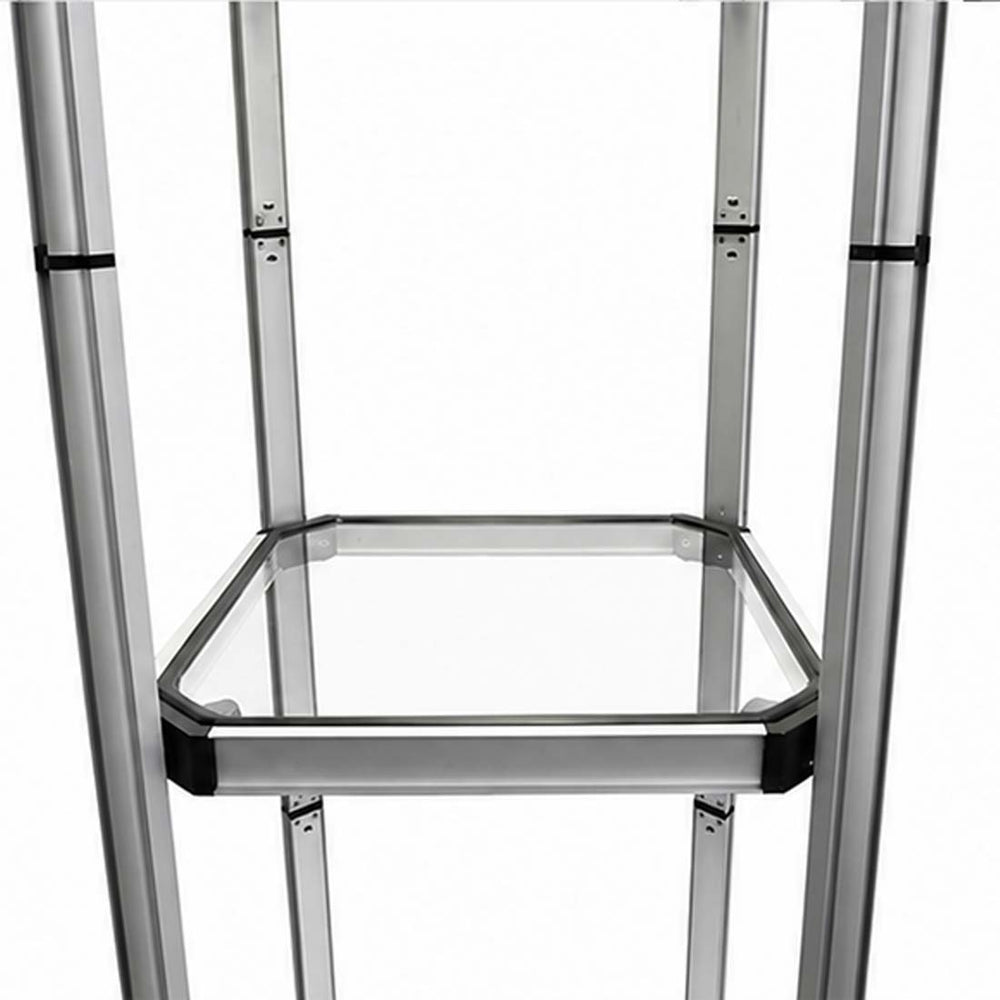 Square Portable Aluminum Spiral Tower Display - 5 Layer Shelves