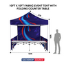 10ft x 10ft Fabric Event Tent with Folding Counter Table