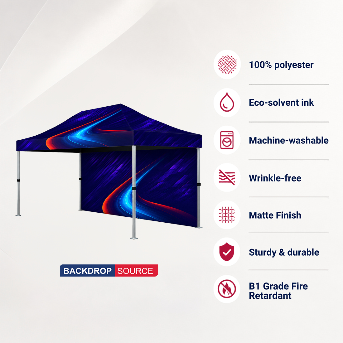 Heavy Duty Fabric Canopy Tent – 15ft x 10ft