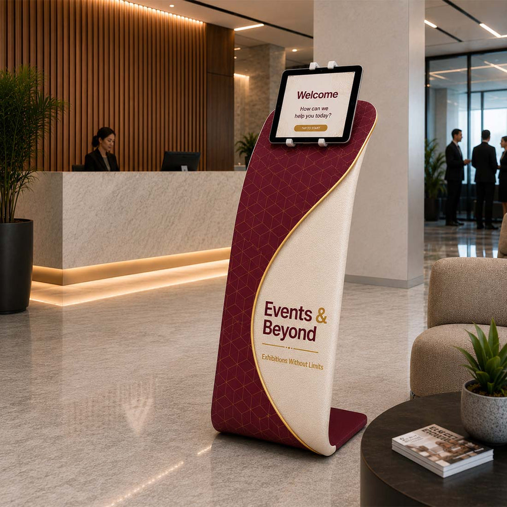 Sleek Tension Fabric Tablet Display