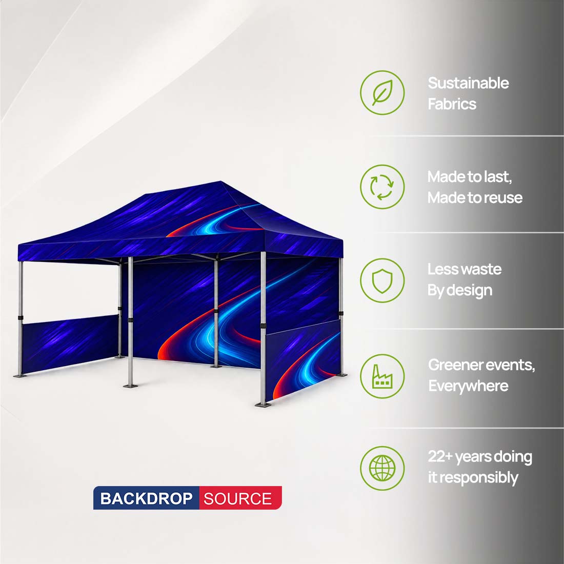 Heavy Duty Fabric Canopy Tent – 20ft x 10ft