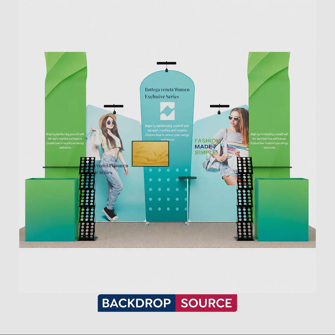 Portable Exhibit Display 10ft x 20ft - Model 4