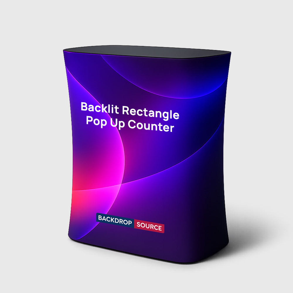 Backlit Fabric Rectangle Pop Up Counter