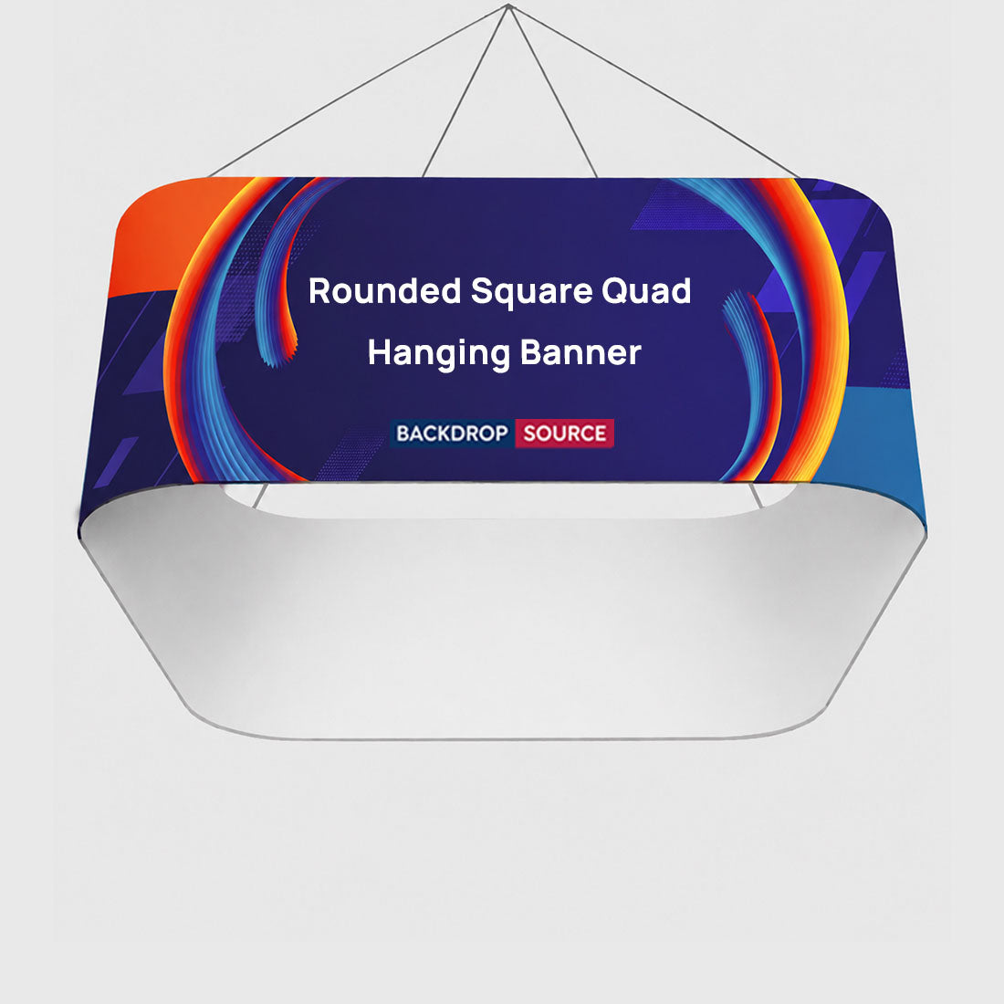 Rounded Square Quad Hanging Banner