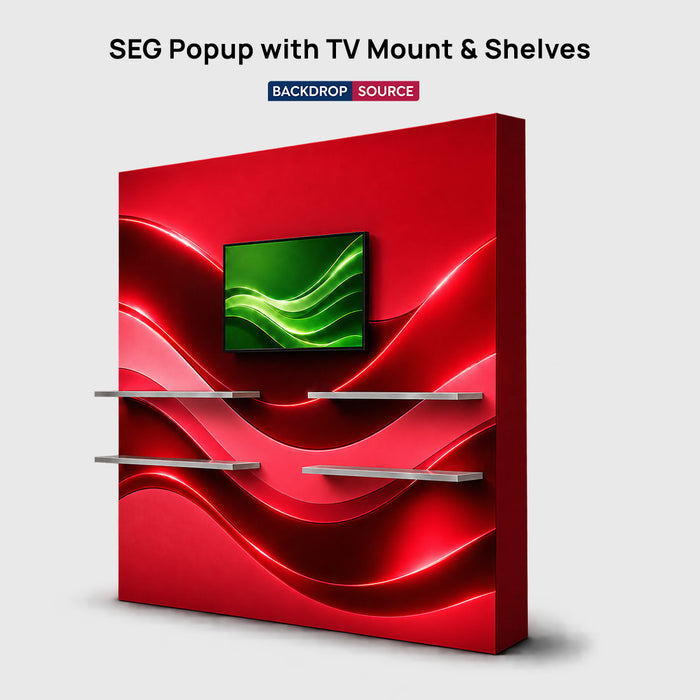 SEG Popup Display with TV Mount & External Shelves