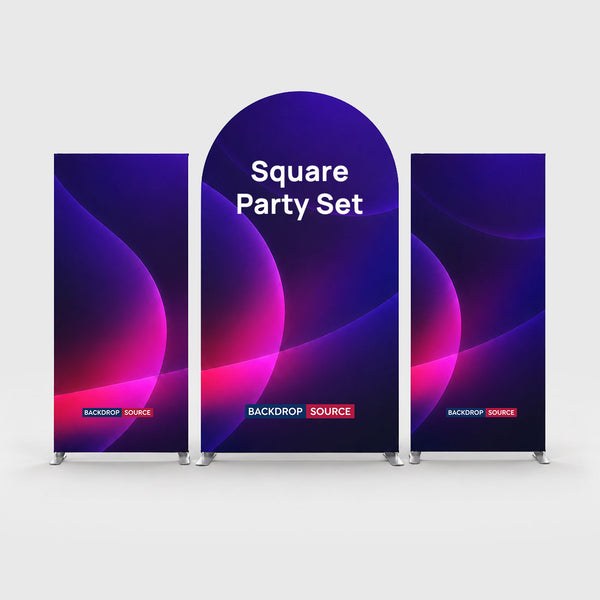 Conjuntos de medios de comunicación con diseños personalizados para fiestas temáticas de cumpleaños, eventos y bodas: modelo 3
