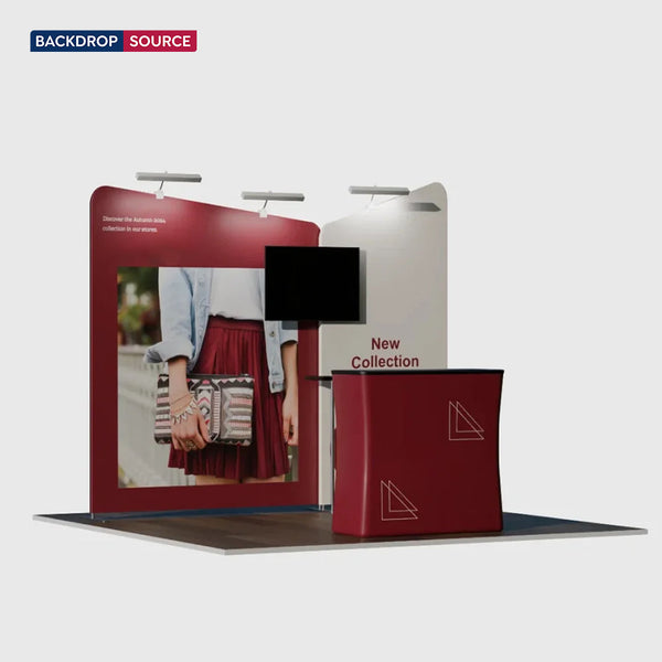 Kit de exposición inclinada para stands de 10 pies de ancho