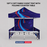10ft x 10ft Fabric Event Tent with Folding Counter Table
