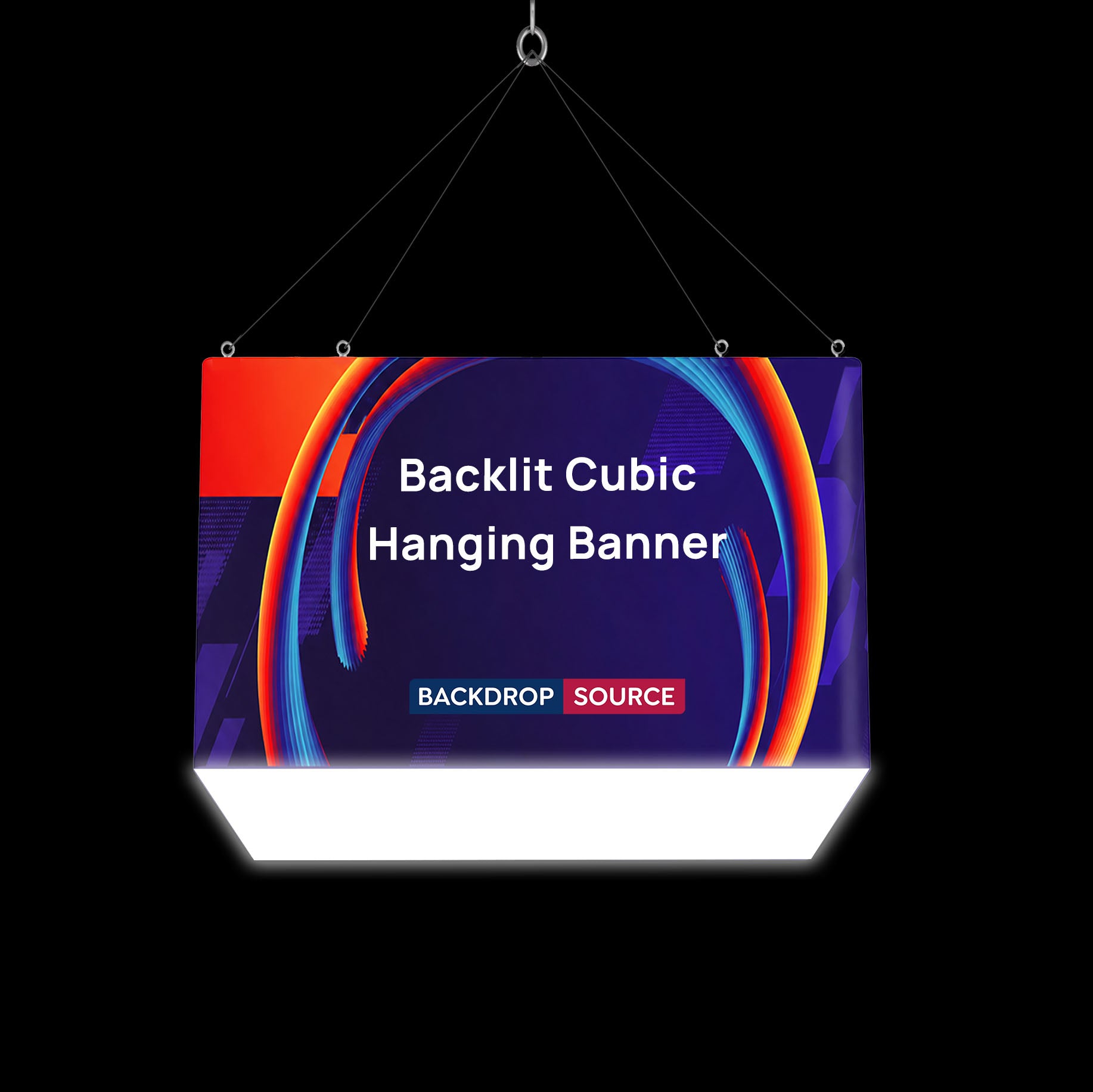 Backlit Cubic Fabric Hanging Banner