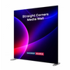 Portable Straight Fabric Media Wall – Square Corners