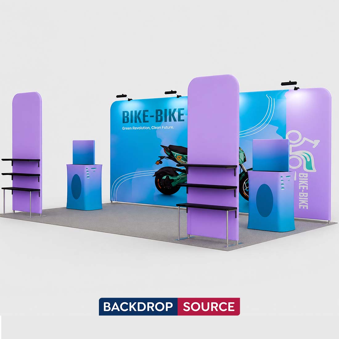 Portable Exhibit Display 10ft x 20ft - Model 14