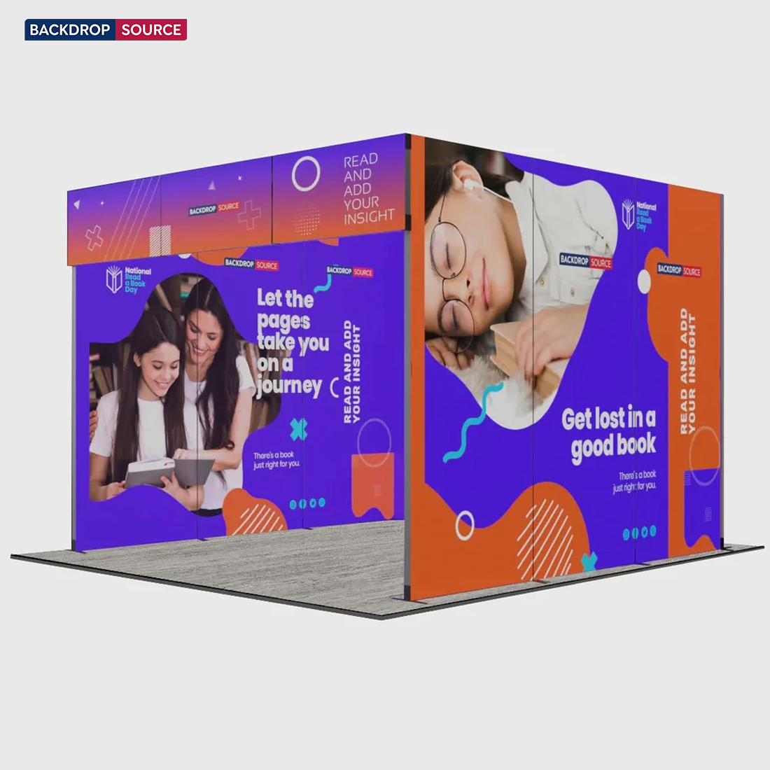 Exhibidor modular de luz SEG de 10 pies para ferias comerciales - Modelo 1