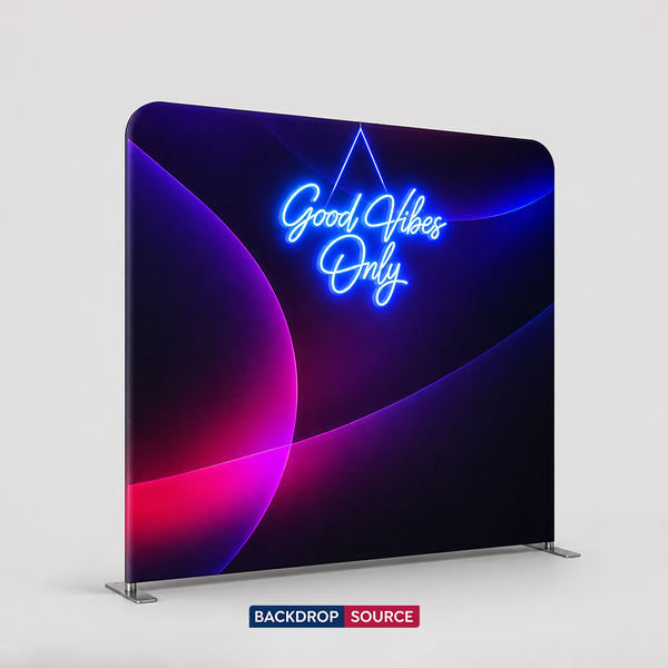 Modular Straight Tension Display with Neon Lights