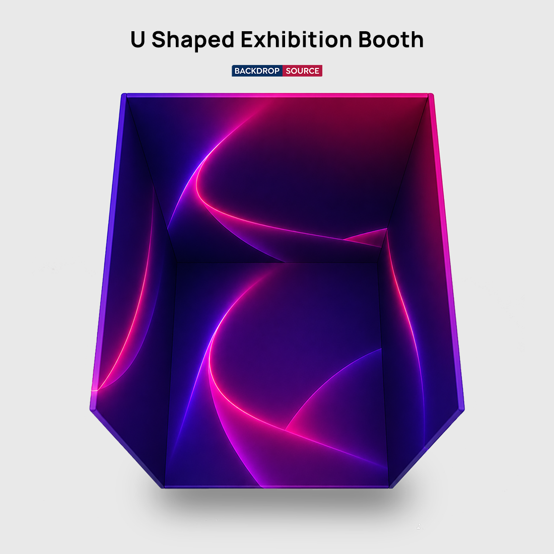 Custom Tension Fabric U-Shape Booth Backdrop