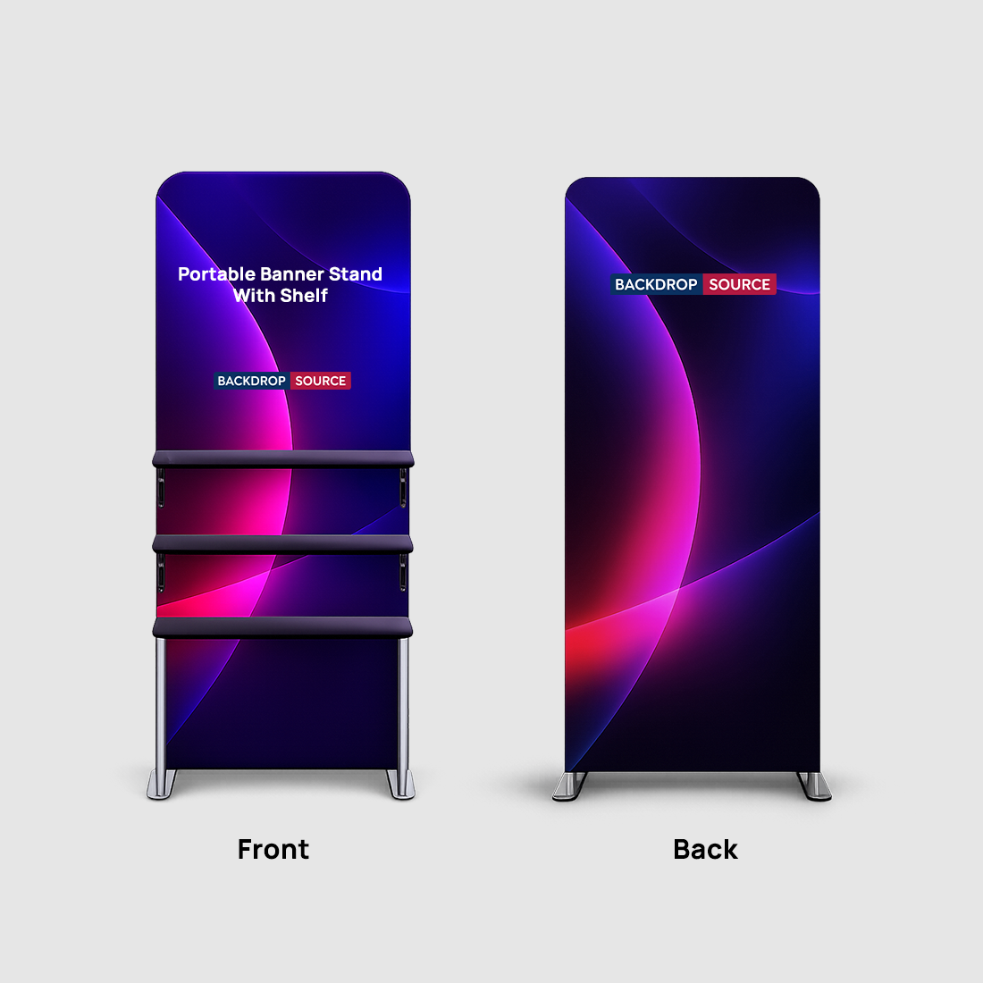 Portable Fabric Display Shelves