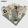 Modular Booth Kits 20ft x 20ft - Model 19