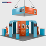 Modular Booth Kits 20ft x 20ft - Model 02