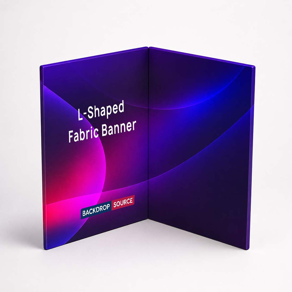 L-Shaped Fabric Banner Display