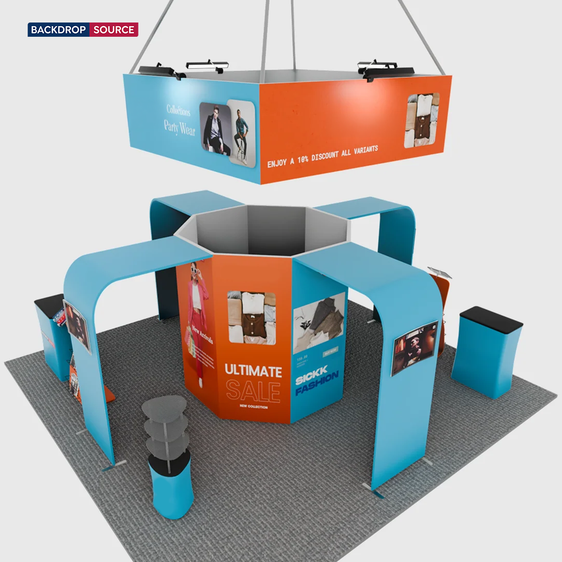 Modular Booth Kits 20ft x 20ft - Model 02
